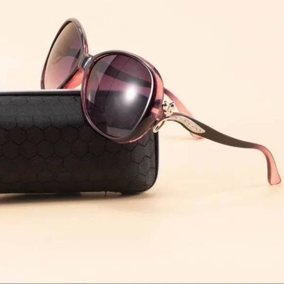 Purple Oversized Ombre Sunglasses Polarized New w Case - Picture 4 of 9